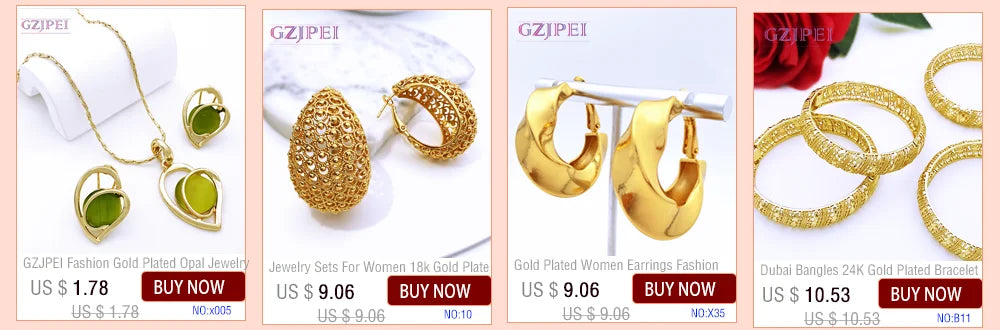 New Necklace And Earrings Set Unique Dubai Fashion Jewelry Nigeria Bride Wedding Party Gift