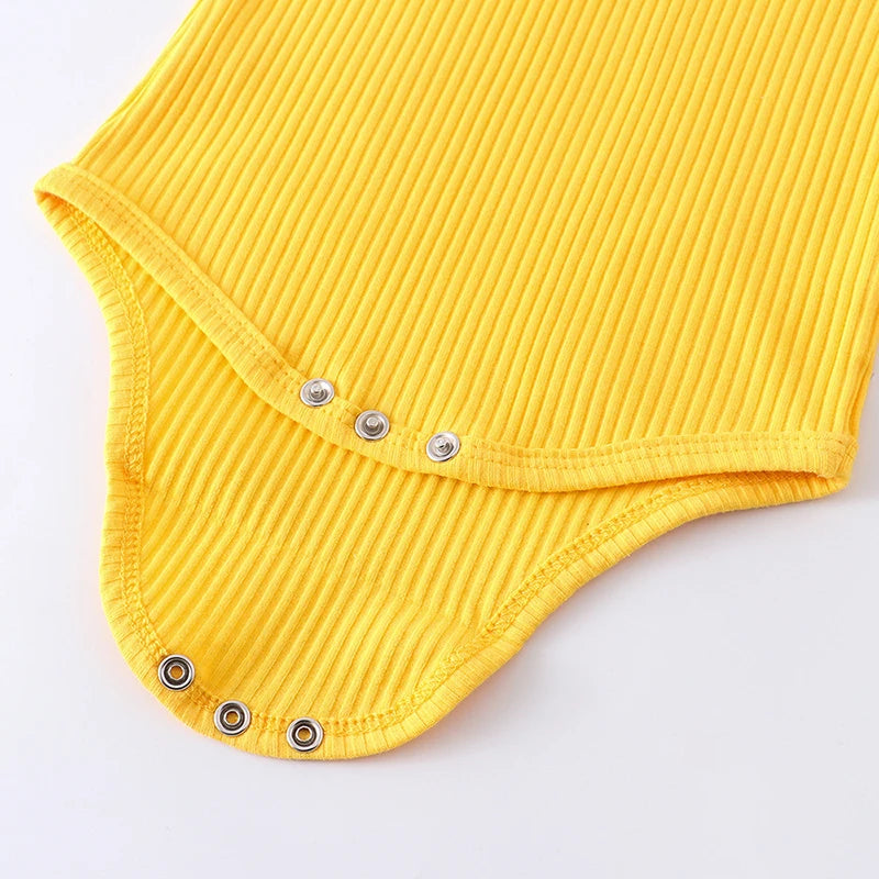Summer Baby Girl Clothes Set Fashion Newborn Infant Knitting Cotton Ruffles Romper Shorts Bow Headband 3Pcs For Toddler Outfits