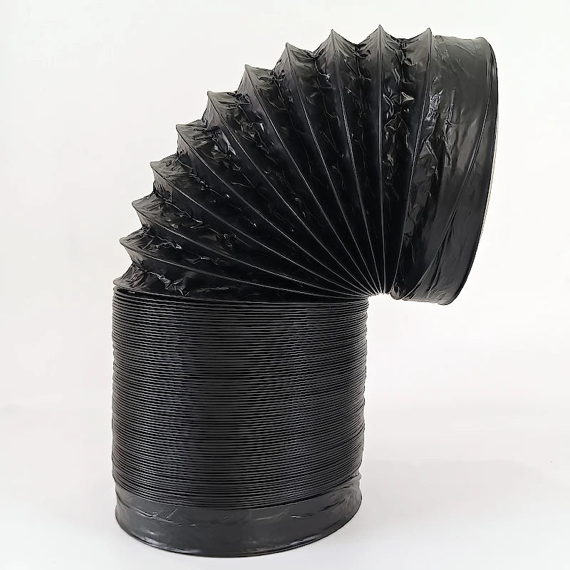 Black Exhaust Flexible Duct with Venting Aluminum Hose, Range Hood Ventilation Fan Hose, Ventilation Pipe, Flexible Aluminum Duct, Four-Layer Protection for Heating, Cooling, Ventilation, and Exhaust Pipes, Hvac Ducting, Fres