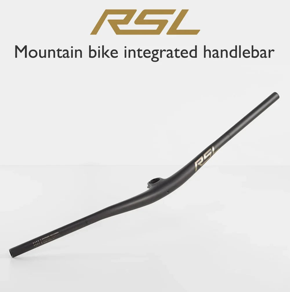 MTB Carbon Handlebar For RSL,Stem Rise 0°, Stem Length 35/45/55, Clamping 28.6mm Rise 27.5mm Width 760mm Mountain Bike Part