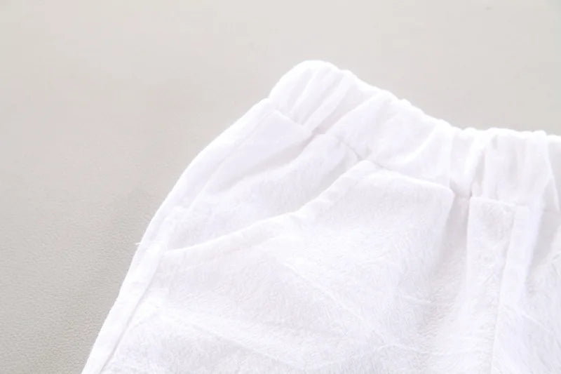 Baby Boy Clothes Baby Clothes 0-5 Years Old Summer Short-Sleeved Shorts Suit Baby Printed Shirt Casual Shorts Two-Piece Suit