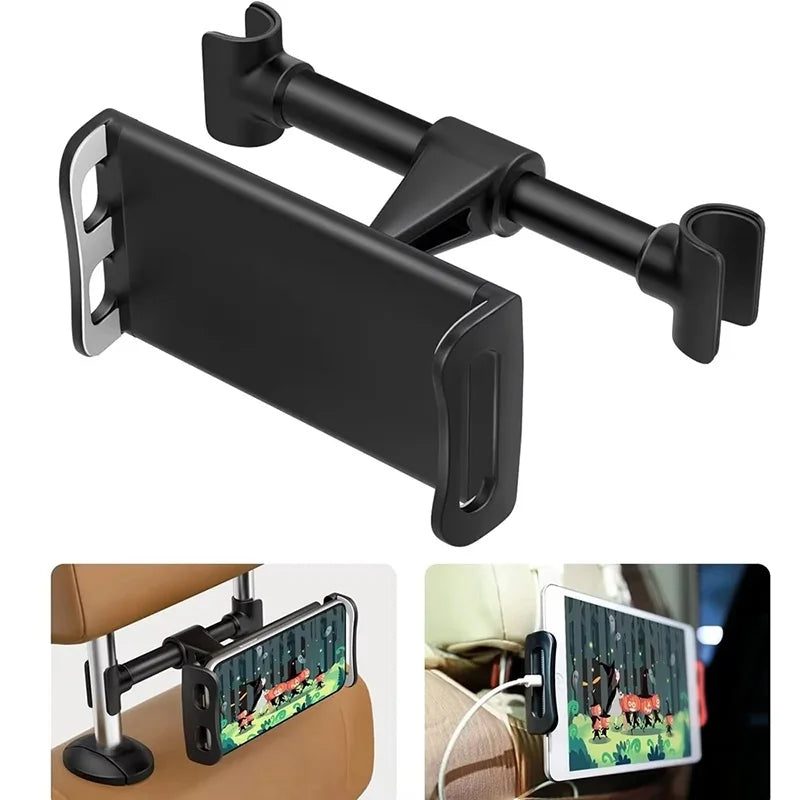 Universal Telescopic Mobile Phone Stand 360 Degree Rotation Tablet Holder Car Back Seat Headrest Bracket For iPad iPhone Huawei