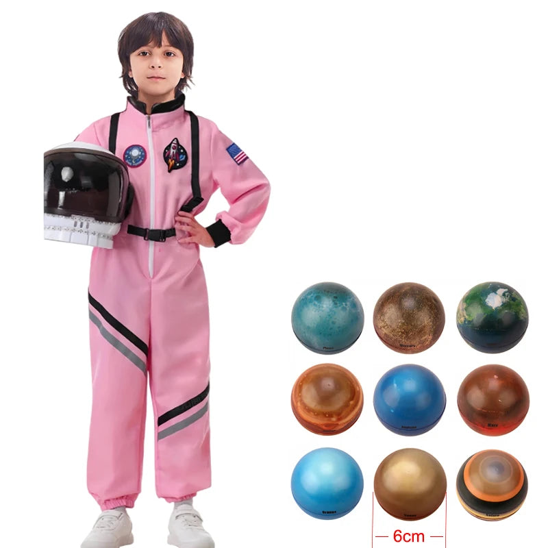 Fantasy Space Astronaut Kids Clothes Halloween Spacesuit Carnival Party Girls Outfits Festival Performance Children's Clothing