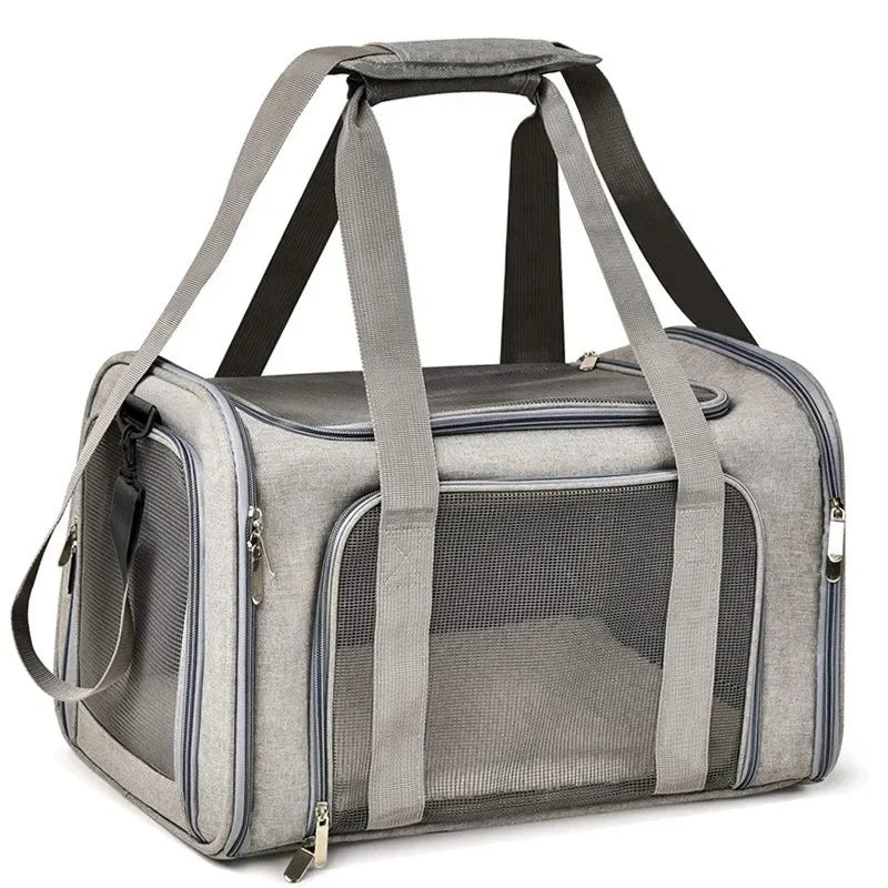 Airline Approved Pet Carrier for Cats & Dogs – Foldable Dog Bag with Soft Mat, Breathable Mesh Windows, Travel-Ready Cat Carrier