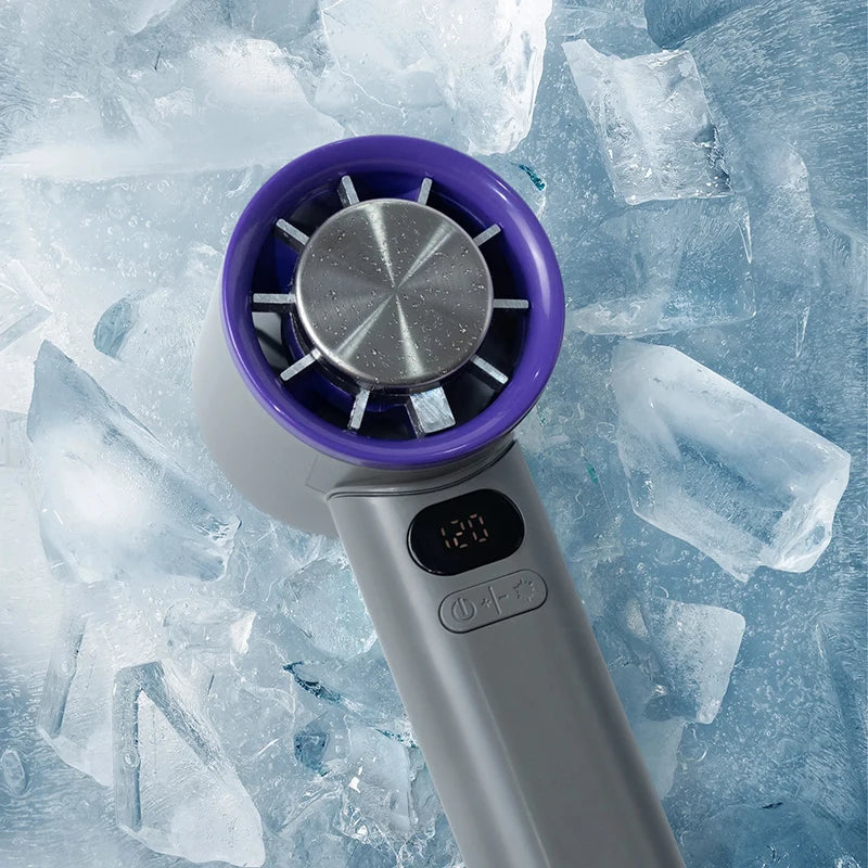 Lenovo Mini Handheld Fan 120 Speed Portable Bladeless Desktop Fans Rechargeable Instant Cooling With Ice Mode For Men Women New