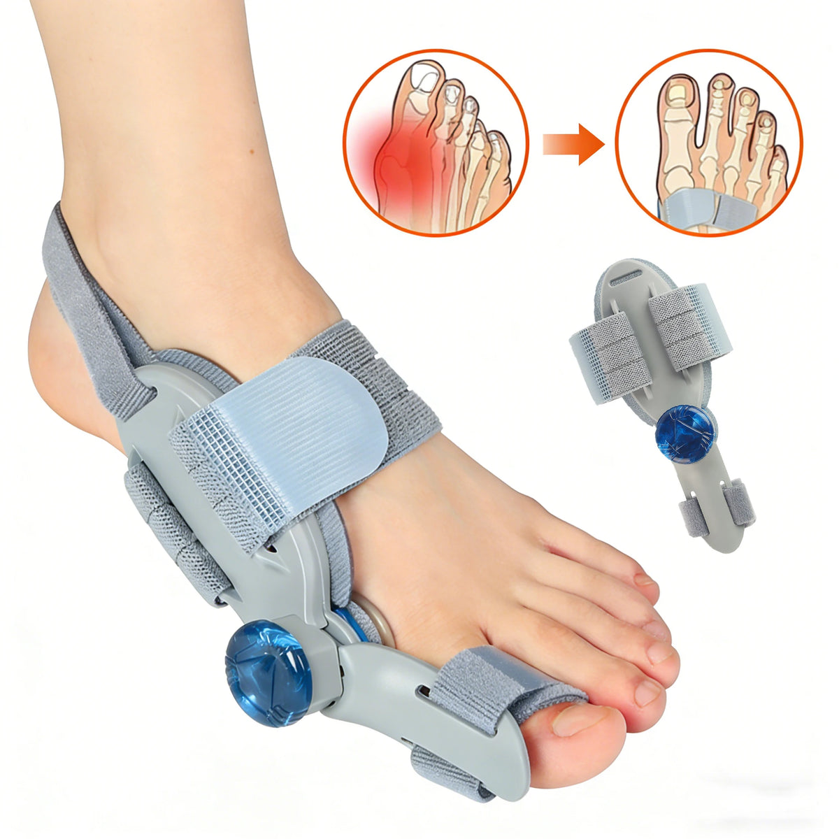 Bunion Adjuster Knob Adjustable Foot Hallux Valgus Braces Toe Straightener Pedicure Finger Toe Adjuster Unisex
