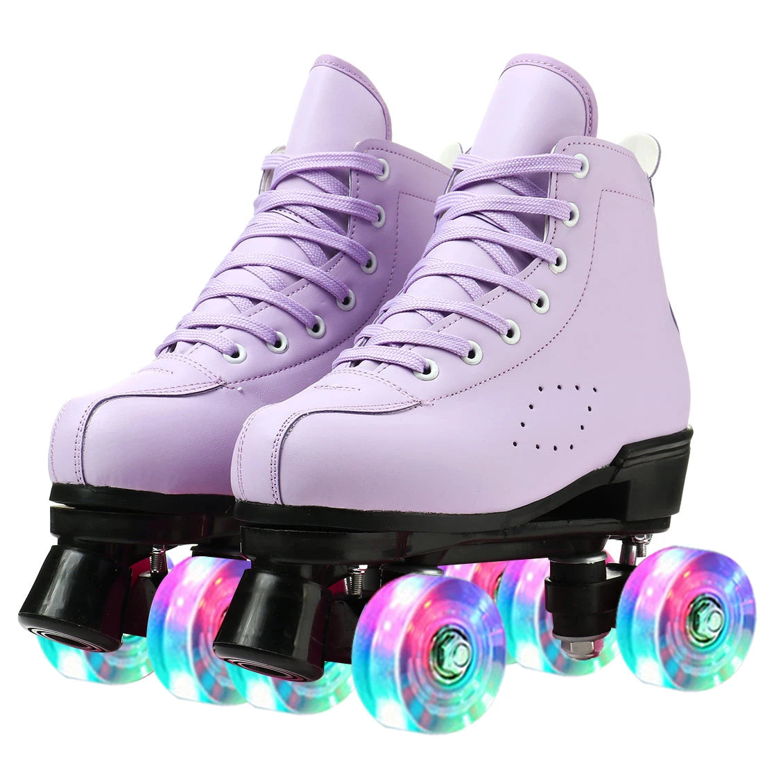 2025 Double-Row Roller Skate Shoes  4 Wheels Skates For Women Men Outdoor Sport Skating Training Quad Sneakers Size 34 35 36-45