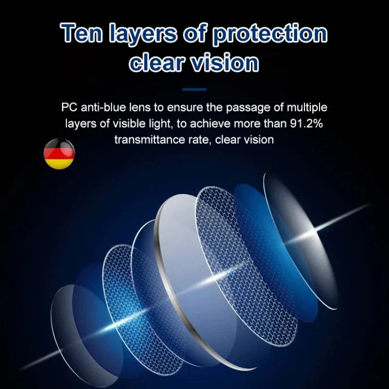 Frameless Smart zoom HD reading glassesAnti-blue Light reading glasses for men and women Near And Far Anti-radiation Glasses