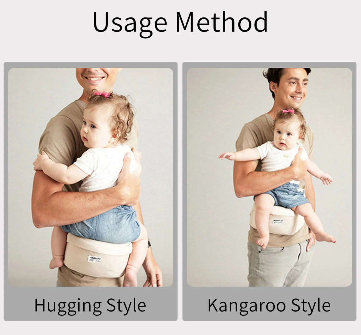 Baby Carrier Waist Stool Walkers Baby Sling Hold Waist Belt Backpack Hipseat Belt Kids Adjustable Front Carry Infant Hip Seat