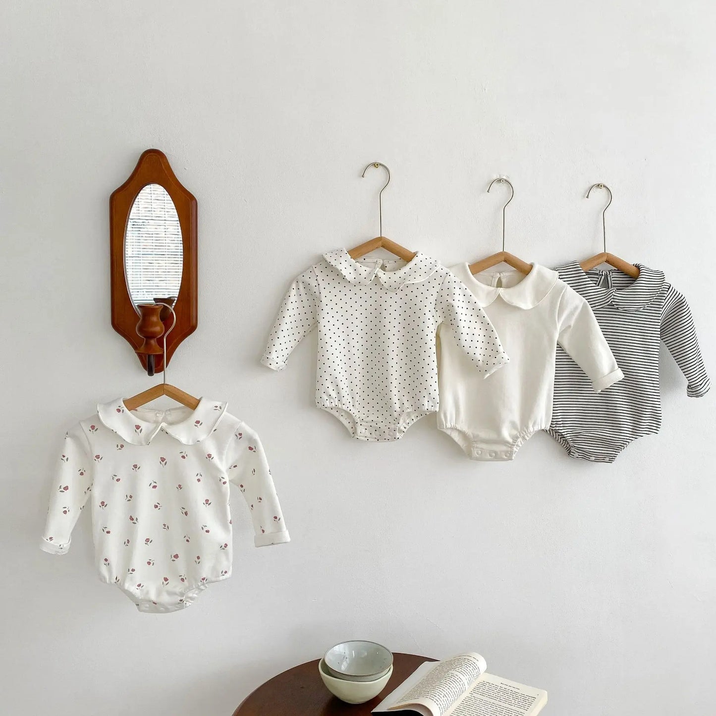 Insautumn baby baby collar bottoming romper clothes baby children Long Sleeve romper cotton fabric is soft and comfortable
