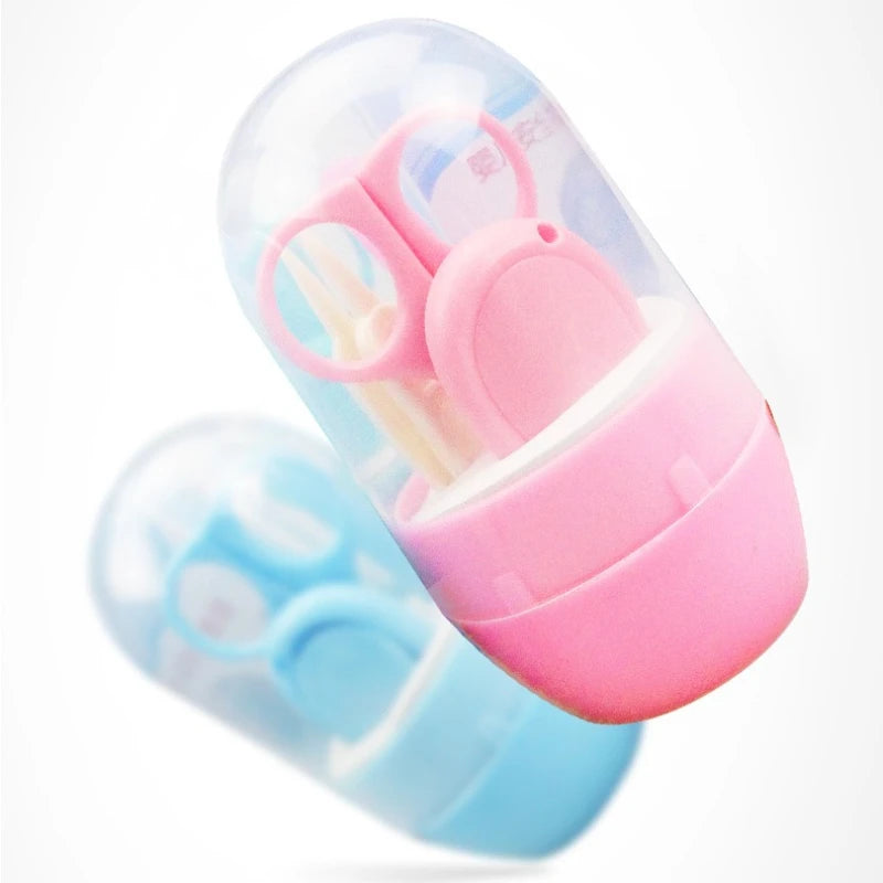 Newborn Baby Nail Scissors Kid Safe Portable Nail Clipper Trimmer Tweezer with Box Baby Nail Care Tools Children Manicure Kit