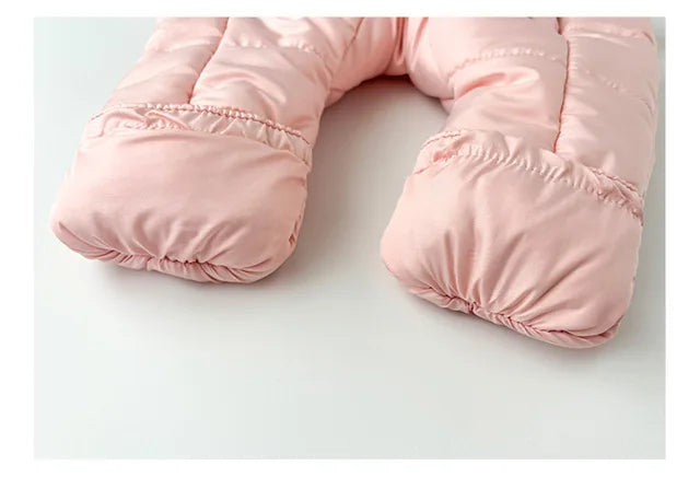 Baby clothes, winter clothes, newborn jumpsuit with fleece and cotton clip baby winter bag handbag foot double zipper