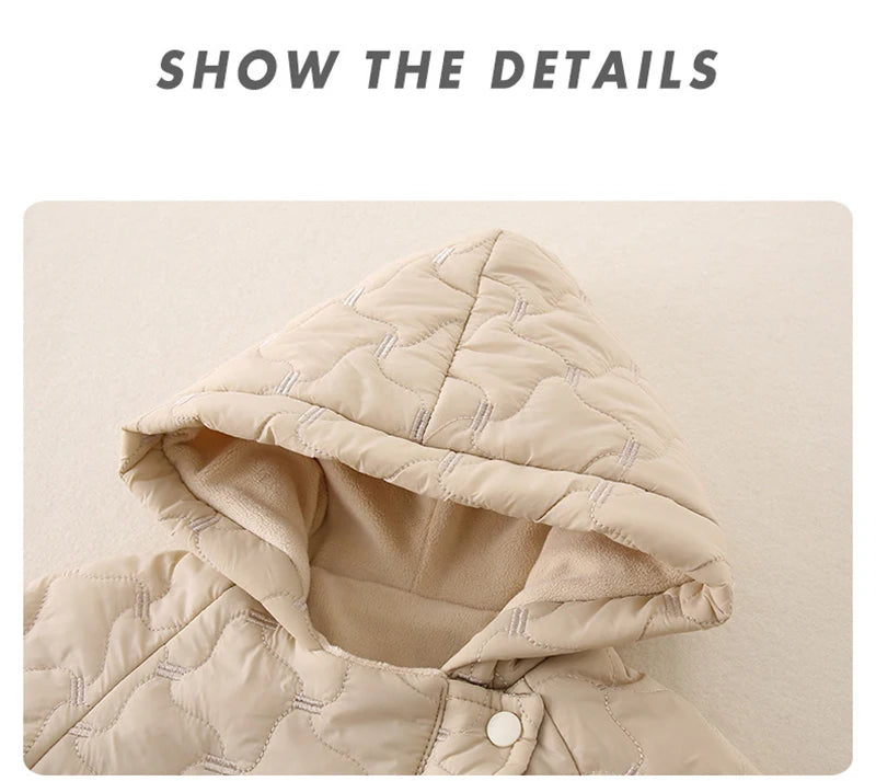 Autumn Winter Baby Clothes 0-2Y Newborn Thick Jumpsuit Boys Fur Lining Warm Romper Toddler Girls Cute Hooded Outdoor Clothing