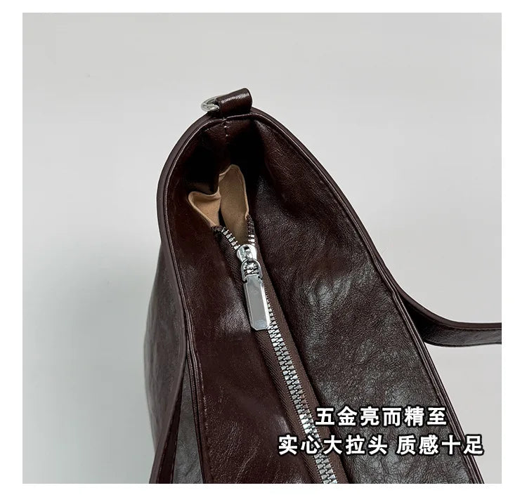 Casual Women Handbags Big Capacity Luxury Design PU Leather Female Shoulder Crossbody Bag Commuting Office Totes Ladies Hand Bag