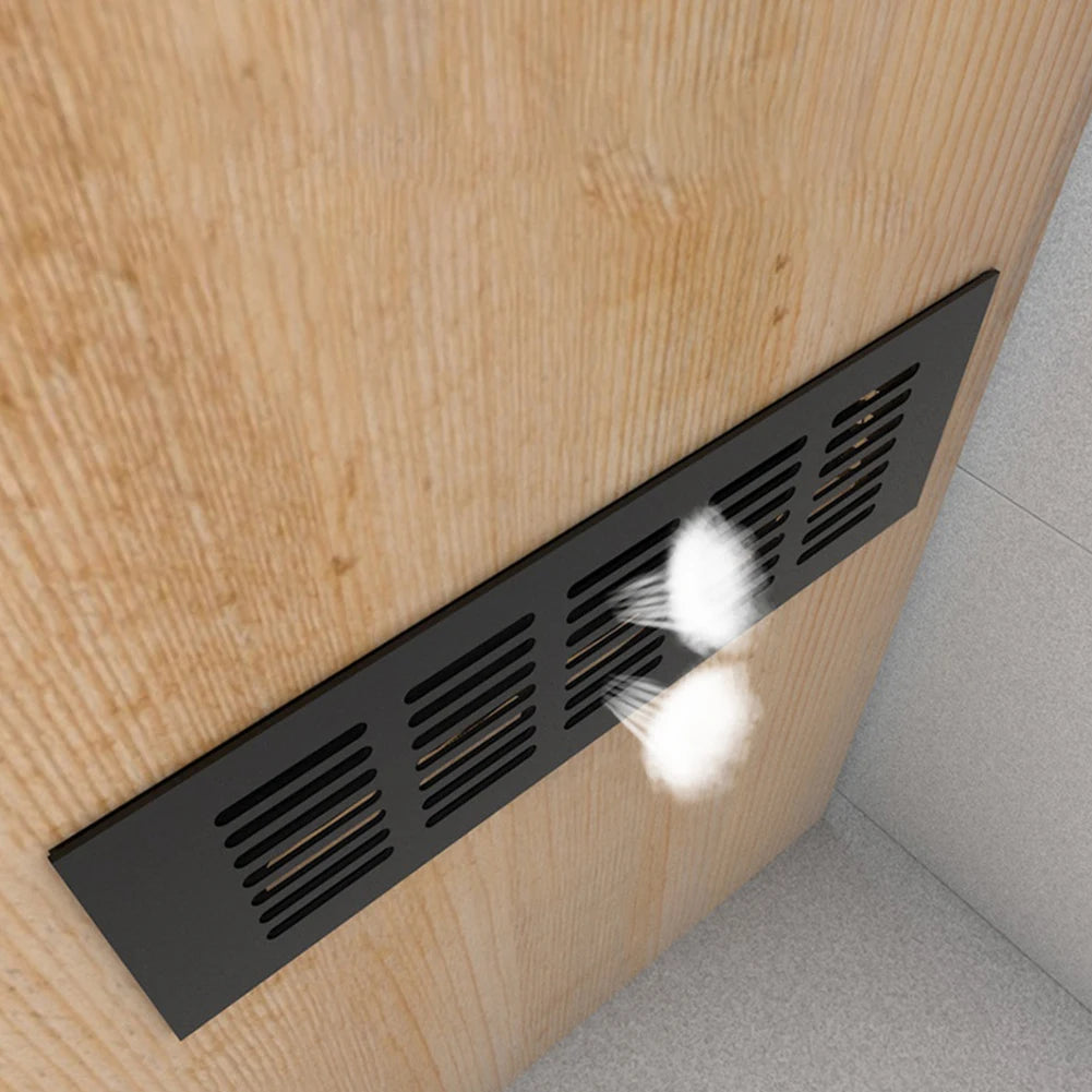 60mm Aluminium Rectangular Cabinet Wardrobe Air Vent Grille Ventilation Cover