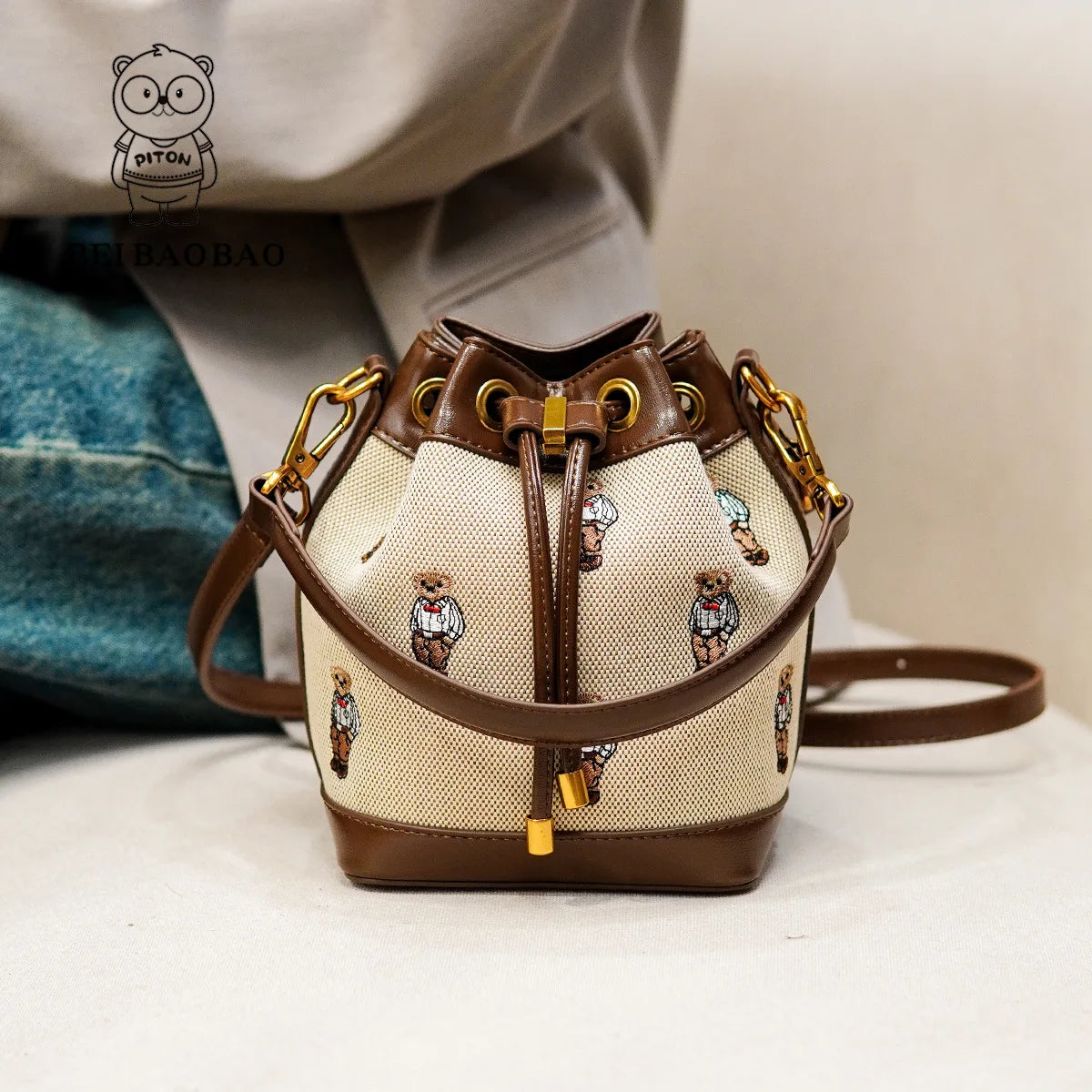 2026 Women's Large Capacity Crossbody Bag Fashion Spring Shoulder Bag Cartoon Bucket Bag Handheld Women's Bag Bags for Woman