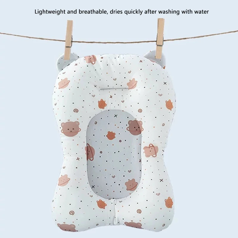 Baby Bathtub Pad Infant Ajustable Bath Support Seat Mat Cushion Newborn Comfortable Floating Security Water Pad Foldable