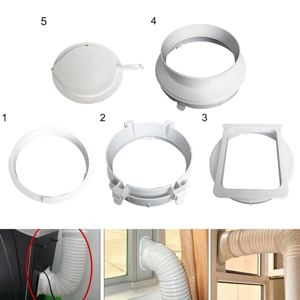 15cm Exhaust Duct Pipe Adapter Hose Interface Connector Mobile Air Conditioner 15cm Window Seal Air Vent Connector