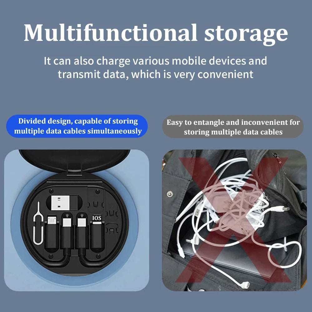 60W Multi USB Type C to C ，Charging Adapter Cable Kit USB C to Lighting Conversion Set USB A & Type C to Micro/Type C/Lighting
