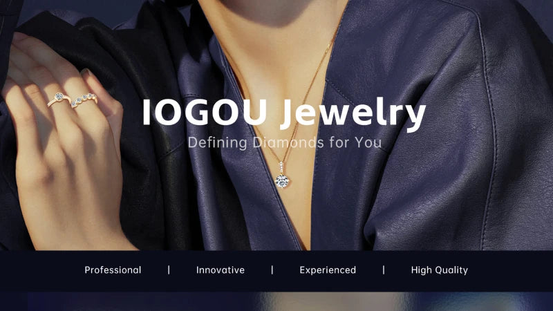 IOGOU D Moissanite Drop Earrings for Women 925 Sterling Silver Leverback Trendy Wedding Fine Jewelry Gift with Certificate