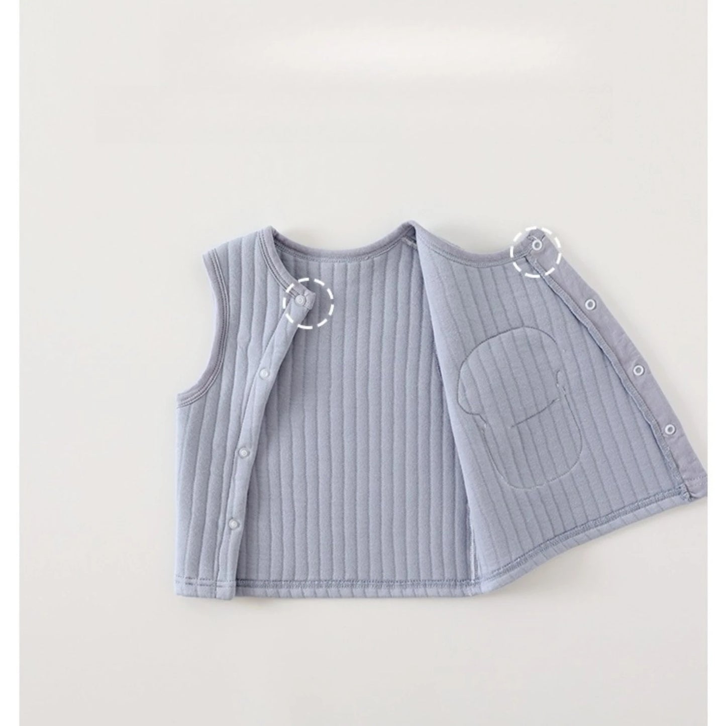 Baby Vest Autumn and Winter Warm and Thick Clothes Baby Vest Sleeveless Jacket for Children Aged 0-3