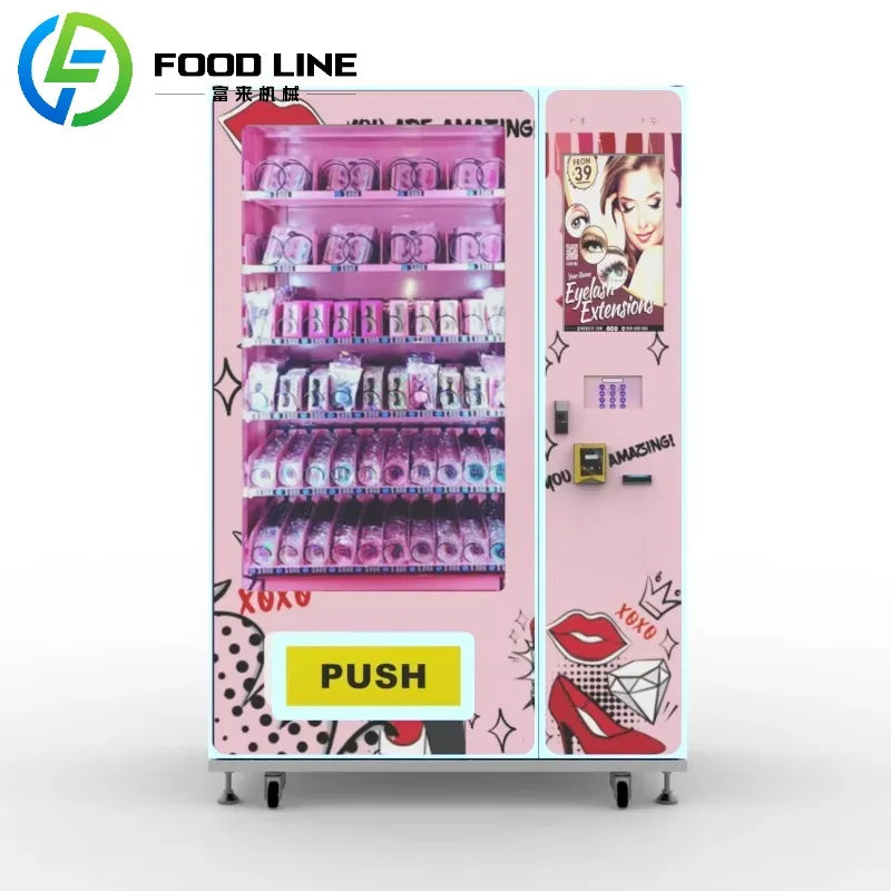 Digital Beauty Vending Machine Touch Screen Automated Cosmetic Dispenser for Eyelash and Wig Products
