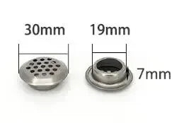 10pcs Round cabinet Air duct Vent Dia.19mm-53mm Steel Louver Mesh Hole plug decoration cover Wardrobe grille ventilation systems