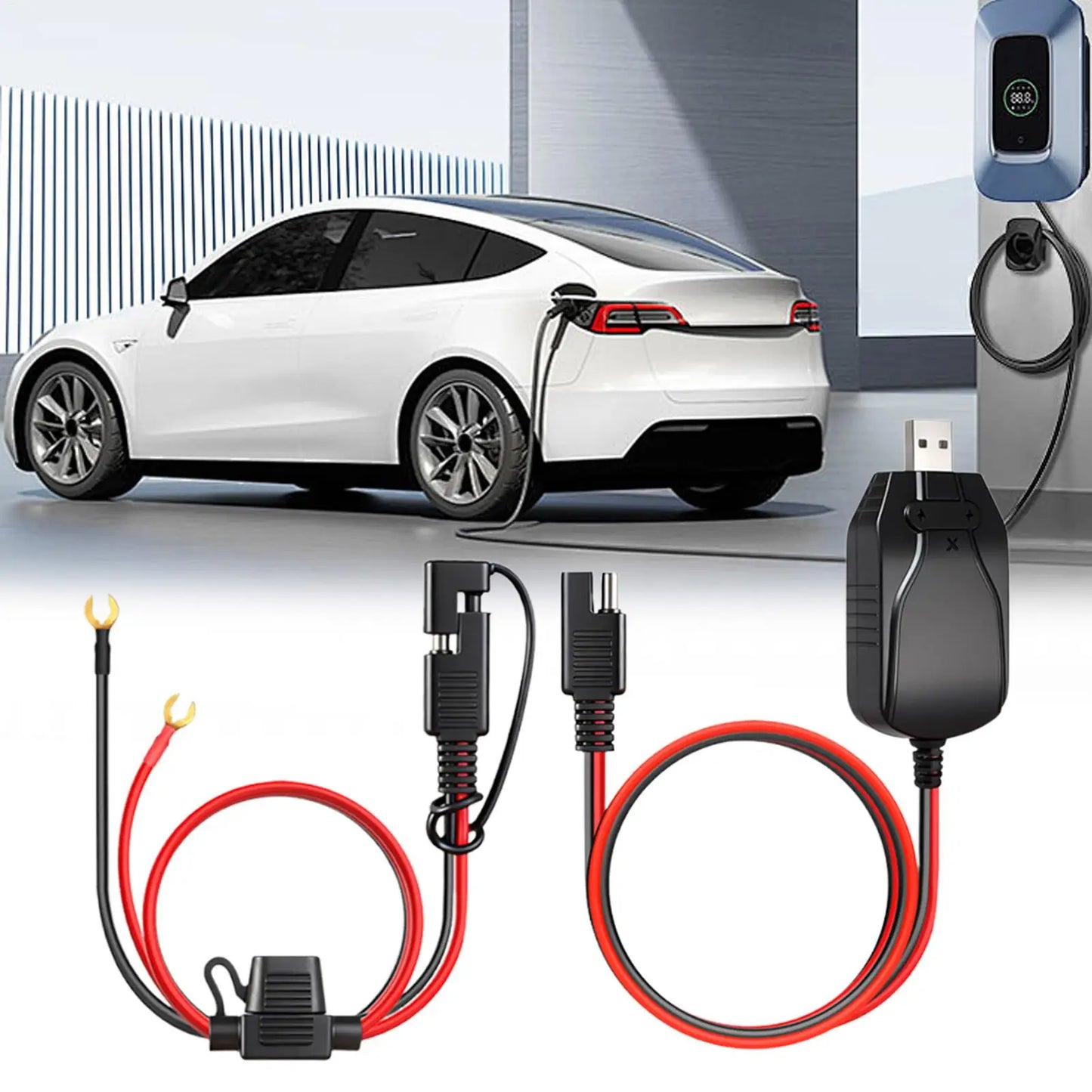 Portable 12V Motorcycle Battery USB Charger USB Smart Portable Maintainer Outdoor C Emergency Power Charger For Car Marine Boat