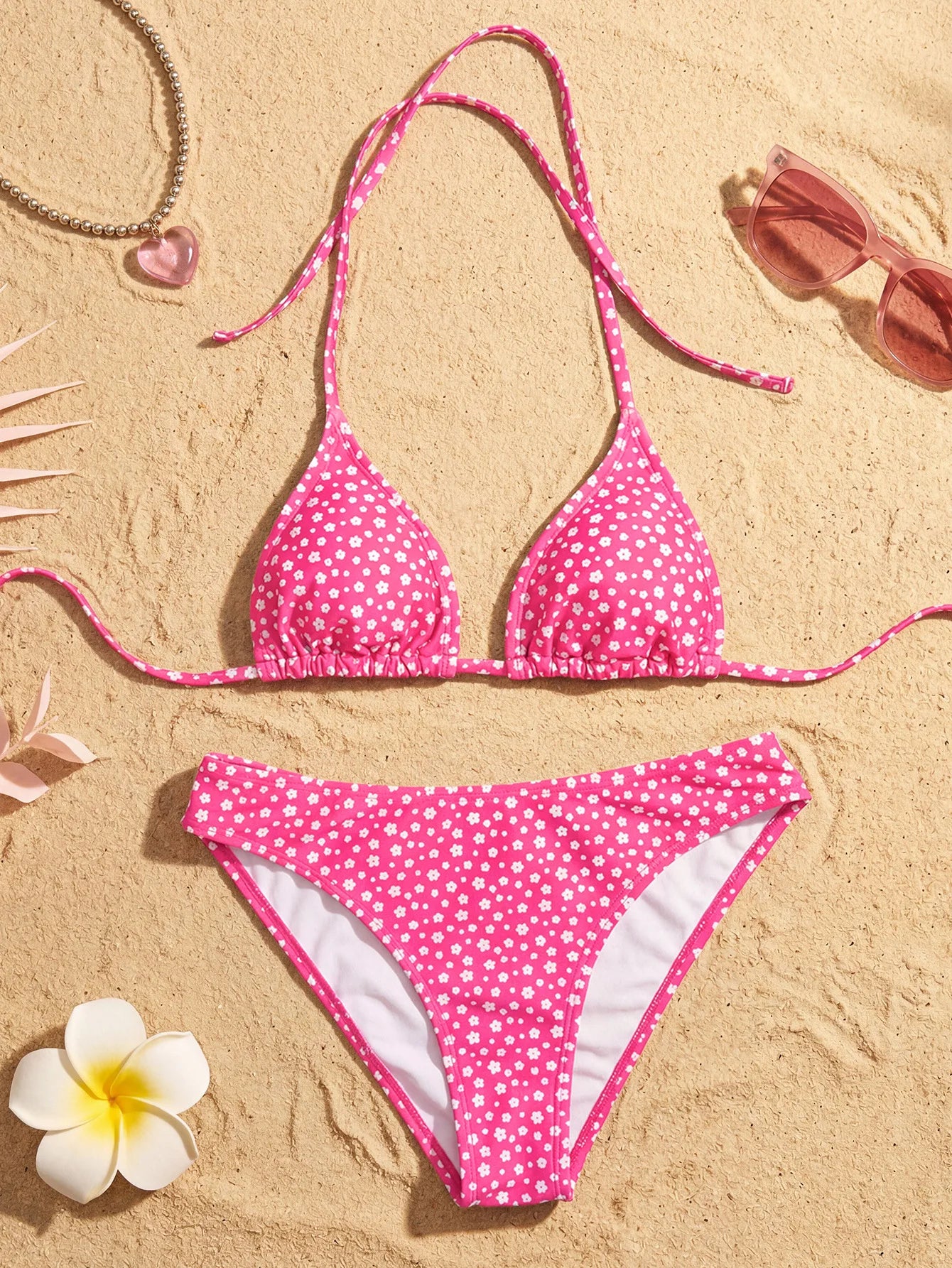2026 Fashion Sexy Leopard Print Bikini Set for Women, Tie Side String Two Piece Swimsuit, Push Up Beach Bathing Suit, Summer