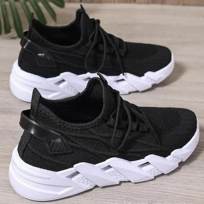 Women's Pink Casual Shoes Breathable Mesh Platform Sneakers Slip-on Flying Shoes Women Tennis Shoes Lightweight Female Shoes