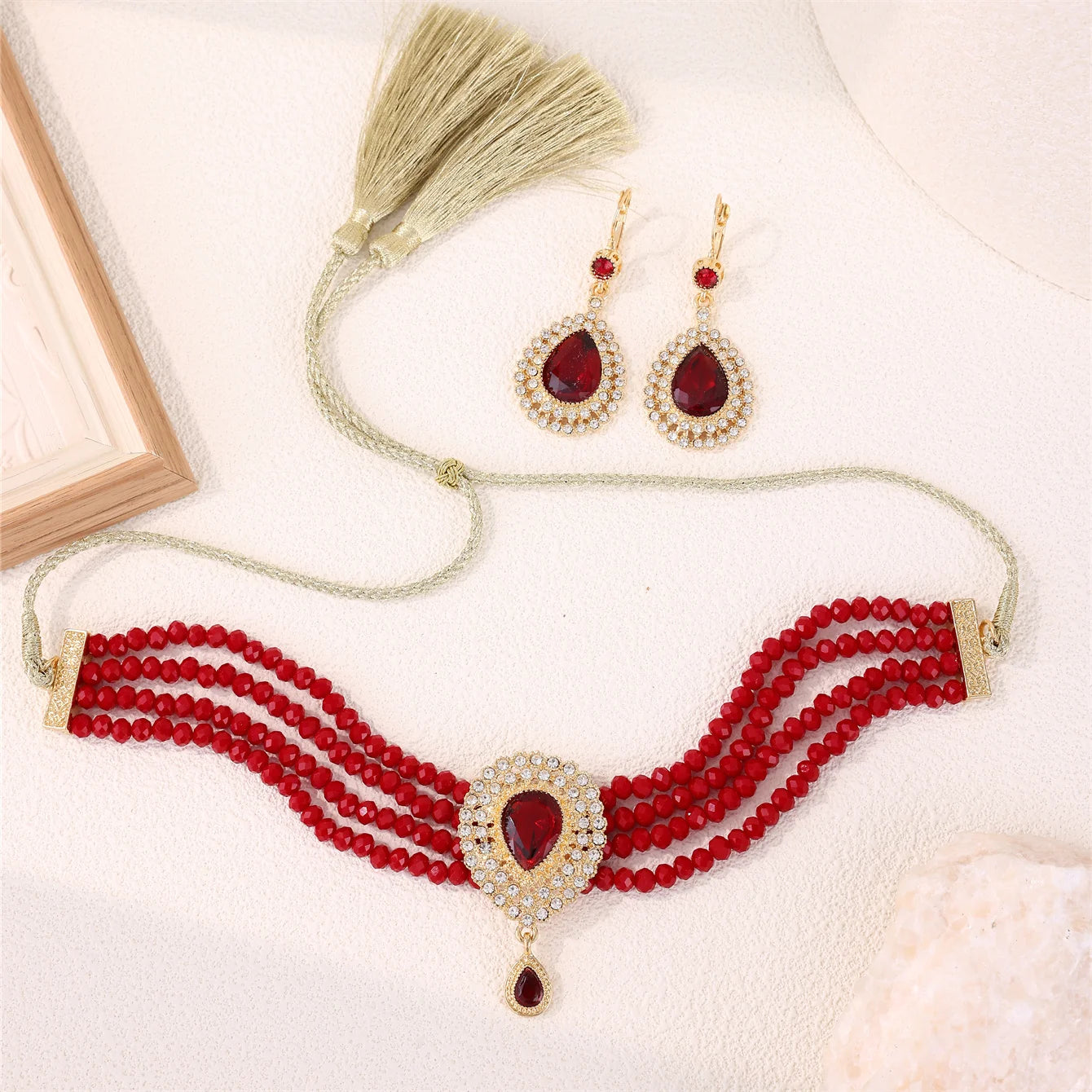 Moroccan Women's Fashion Jewelry Set - Luxurious Traditional Accessories for Bridal Wedding Parties & Holiday Gifts