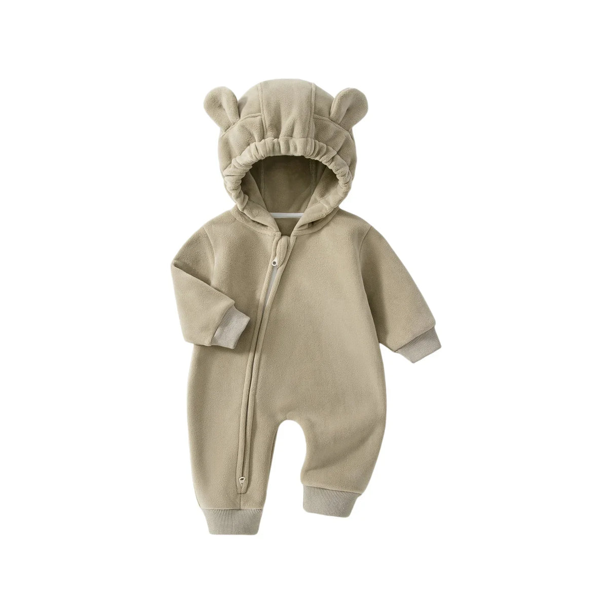 2026 Autumn Casual Baby Bodysuit Cute Bear Ear Long Sleeve Hooded Jumpsuit for 6M-3T Boys Girls Soft Warm Infant Romper