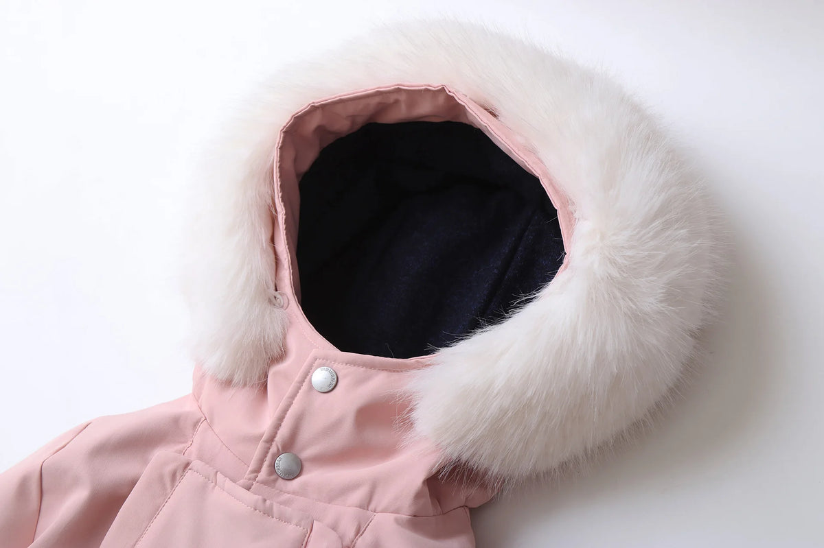 2026 Winter New Star Lightweight Hooded Ski Suit for Kids, Boys Girls Baby Romper Jumpsuit, Toddler One-Piece Warm Snowsuit 2-5T