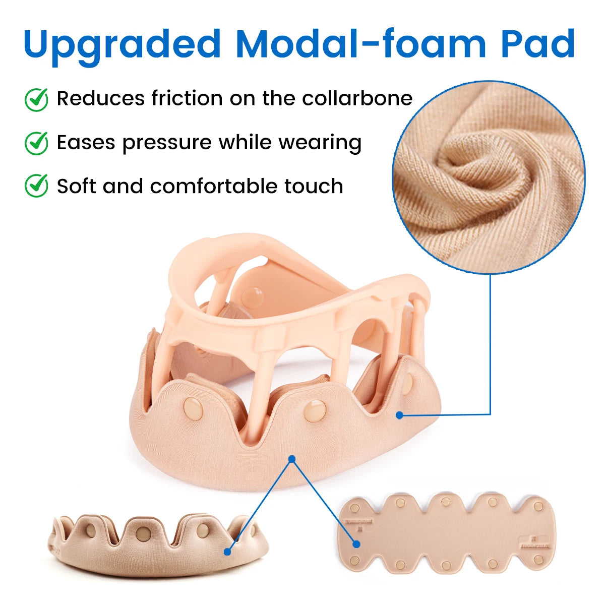 VELPEAU Silicone Neck Brace, Neck Support for Spine Pressure and Posture Correction, Cervical Collar Breathable & Waterproof