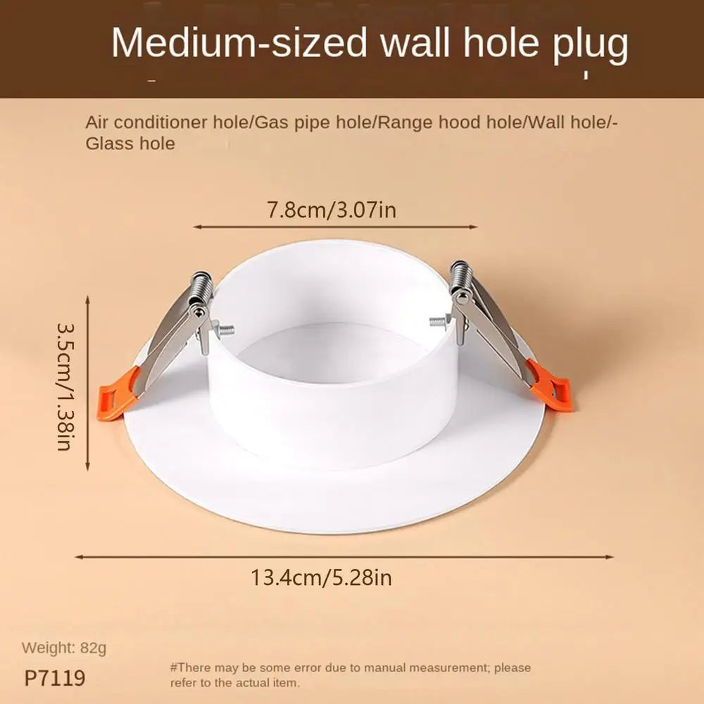 Ceiling Hole Cover Plate 1PC Decorative Round Panel Buckle Design Wall Mounted Hole Repair for Home Kitchen Living Room