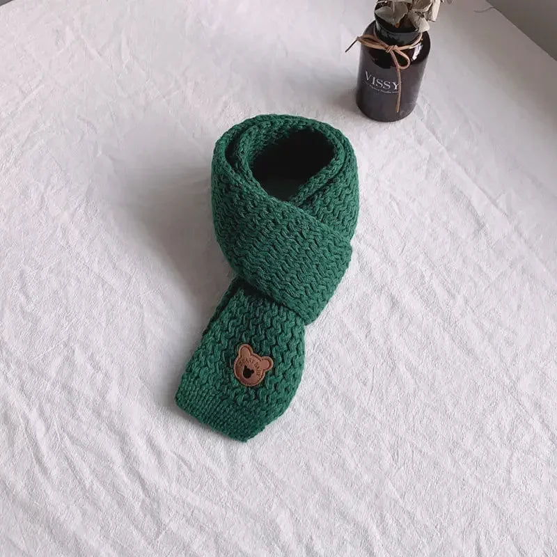 Kids Windproof Scarf Fleece Lined Warm Neck Cover Toddler Winter Scarf Christmas Gift Unisex Baby Outdoor Scarf Korean Cute