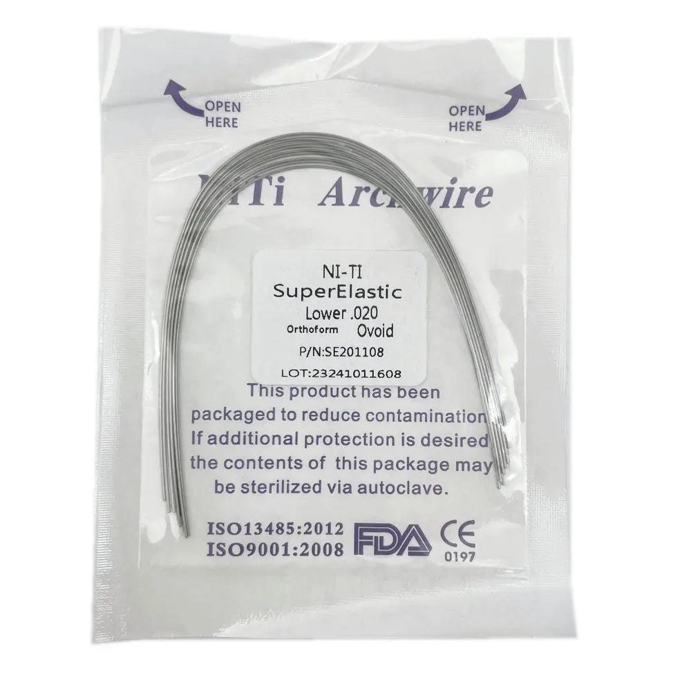 10pcs/pack Orthodontic Dental Super Elastic Oval Form Niti Round/Rectangular Arch Wires Dental Niti Arch Wire Dentist Product