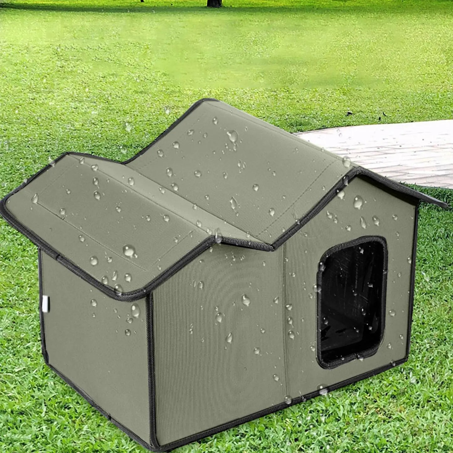 Outdoor Winter Cat House Weatherproof Temporary Shelter for Feral Cats and Dogs Camping Backyard Patio Balcony Pets Supplies