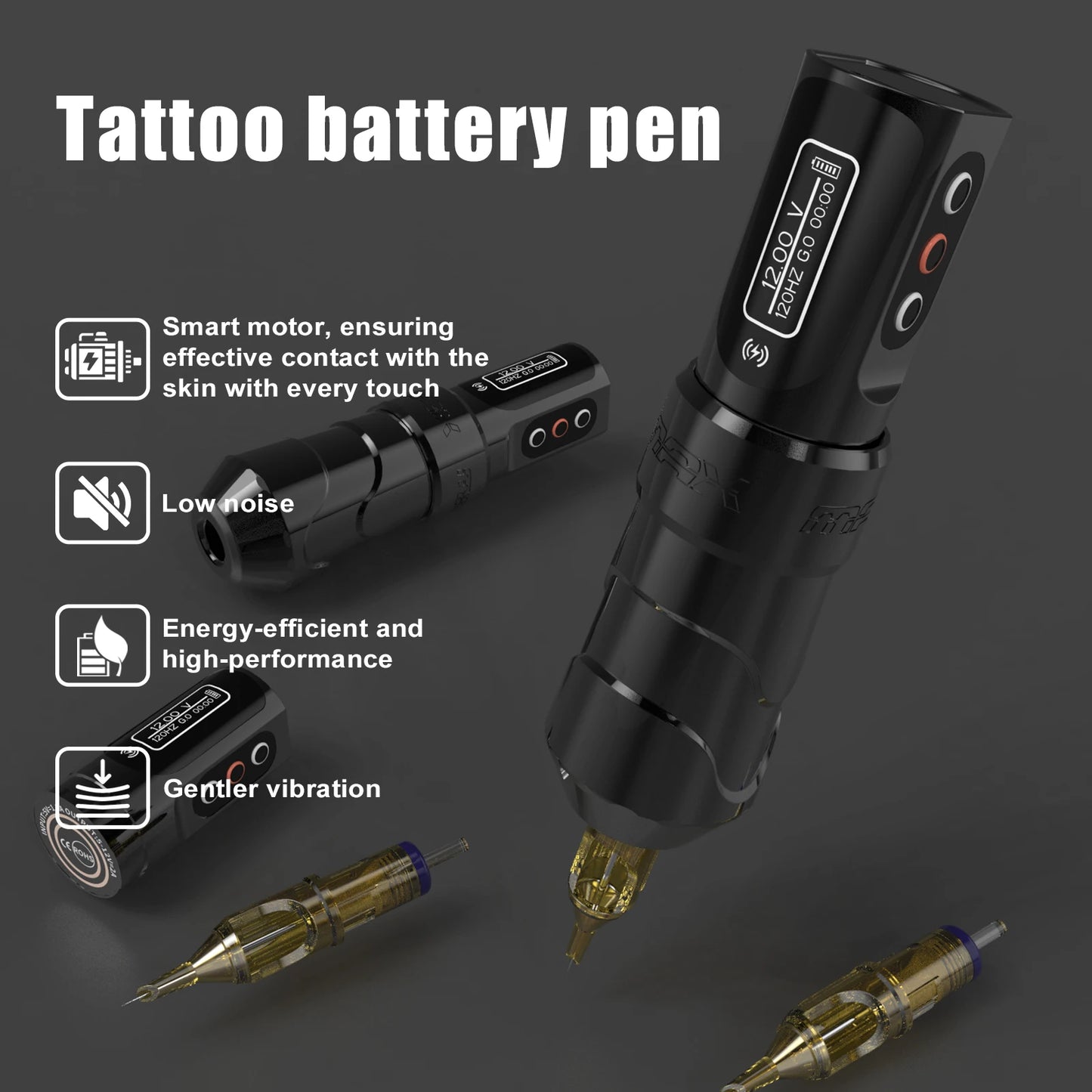 FLUCK MAX Tattoo Machine  Pen 2400mAh Battery 3.5mm/4.0mm Stroke Coreless Motor Lithium Battery Pen Machine For Tattoo Artists