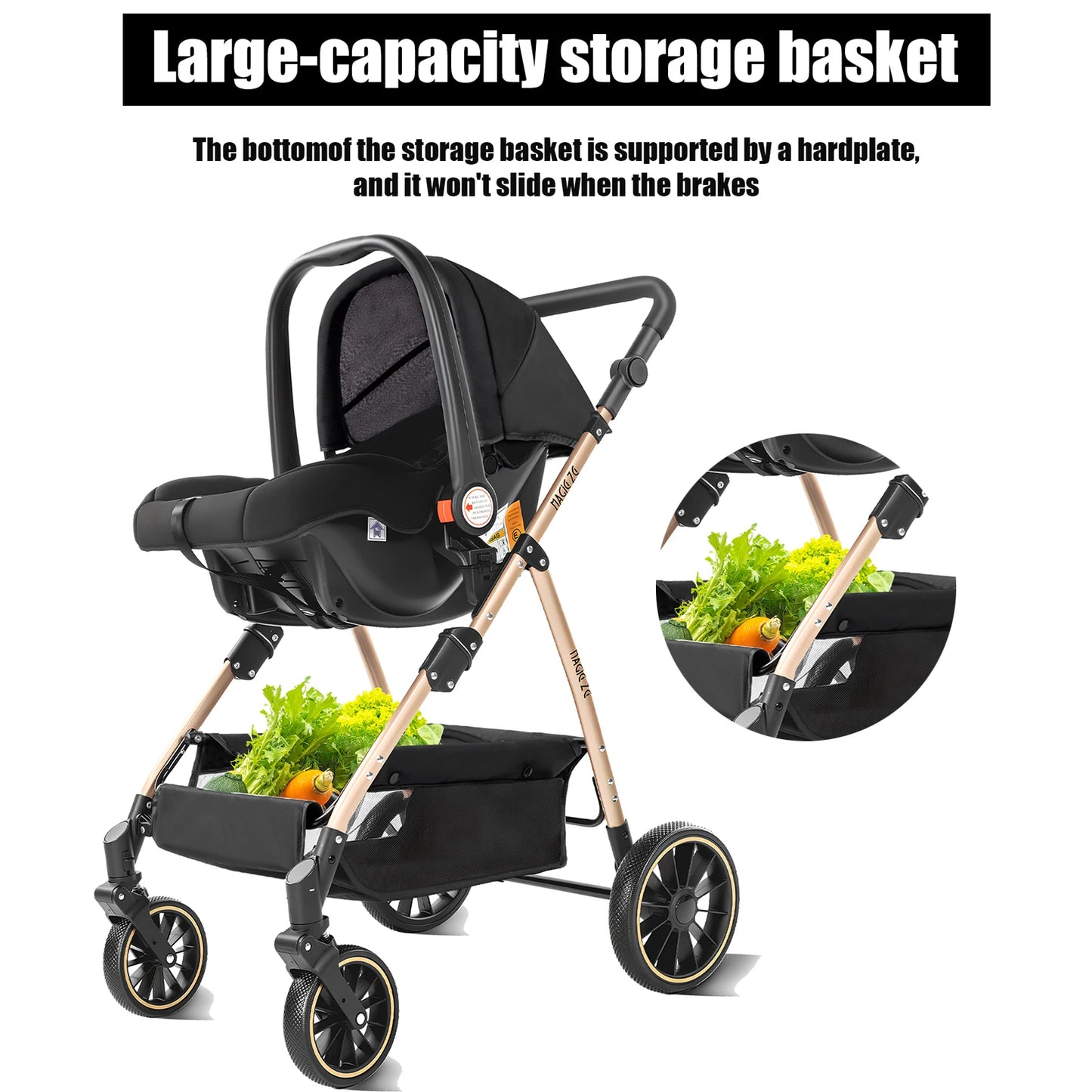 3-in-1 Baby Stroller Convertible Car Seat Carrier Newborn