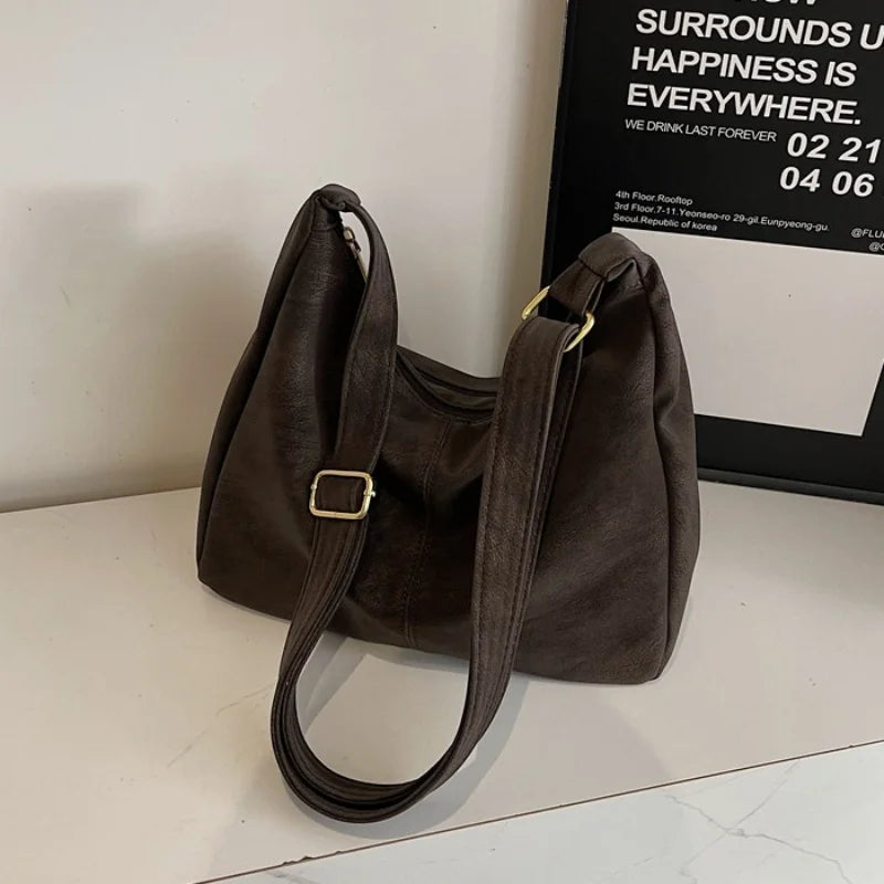 Fashion Soft PU Leather Tote Bags for Women Trend Female Simple Large High Capacity Shoulder Women Handbags Messenger Bags