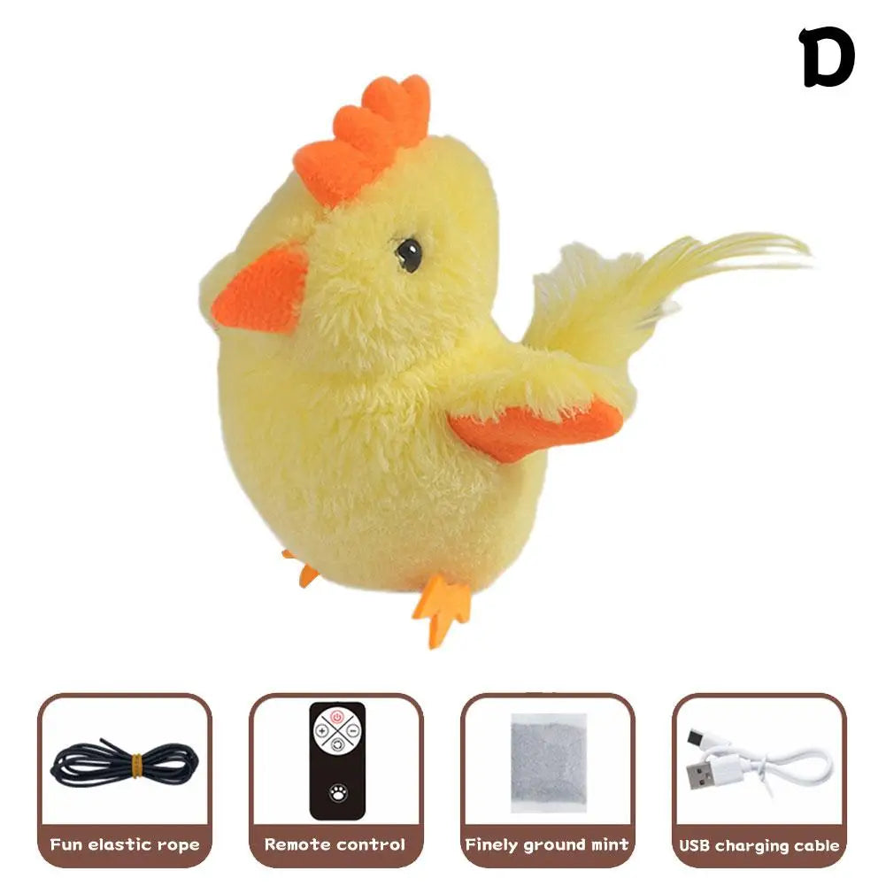 Flappy Bird Interactive Cat Toy Remote Control USB Rechargeable Pet Cat Plush Toy Flapping Bird Toy Stimulate Hunting Instincts