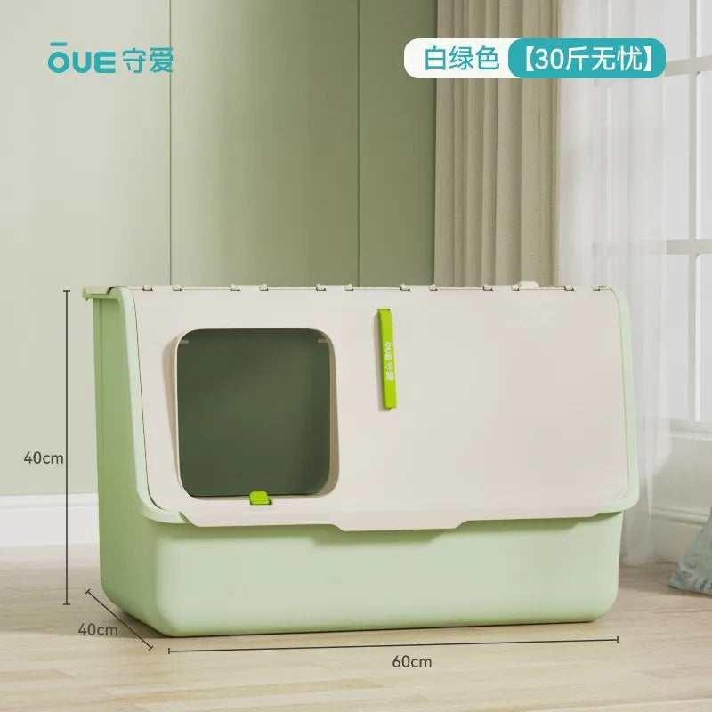 Large Enclosed Cat Toilet Waterproof Removable Washable Cat Litter Box Pet Cleaning Products Accessories Cat Bedpans Supplies