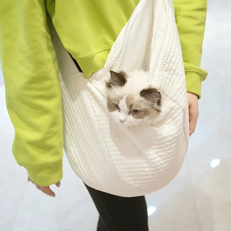 Portable Outdoor Travel Puppy Cat Carrier Crossbody Shoulder/Sling Bag Lightweight Pet Carrying Bag Practical Pet Travel Supplie