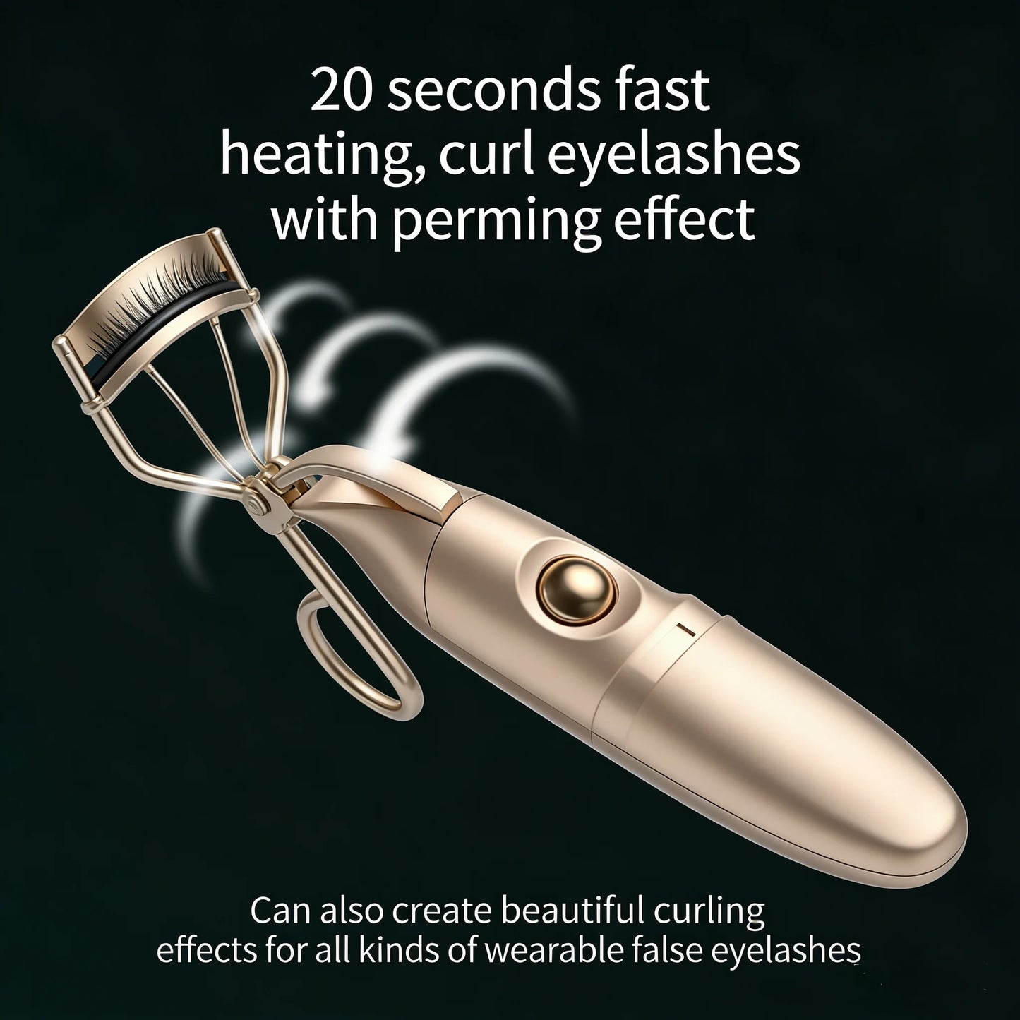 Dual-Thermo Beauty Device - Smart Lash Curler with 3D Micro-Trimming & Facial Hair Removal