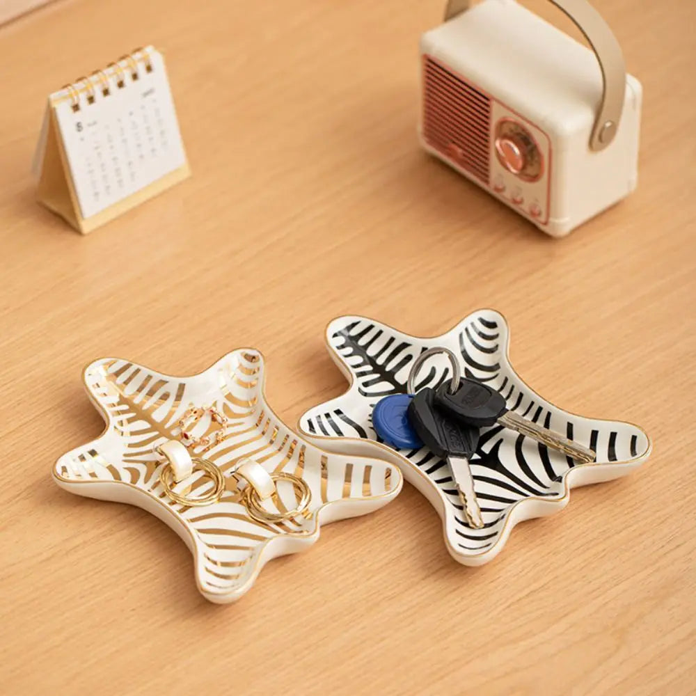 Miscellaneous Organizer Ceramic Jewelry Tray Creative Simple Bathroom Storage Tray Multi-Function Portable Storage Plate Food