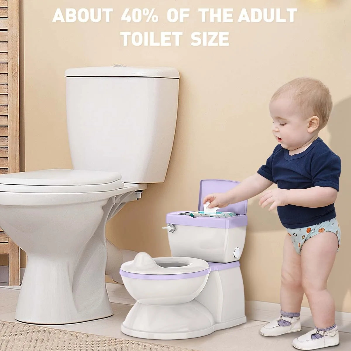 Baby Potty Training Toilet Seat，Baby Potty Toilet Seat Realistic Potty Training Seat With Sticker