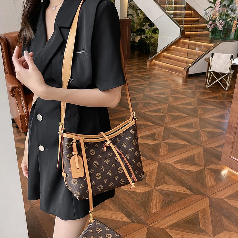 2026 Classic Luxury Leather Tote Bag Women Designer Fashion Handbag Large Capacity Minimalist Mummy Diaper Bag Travel Shoulder