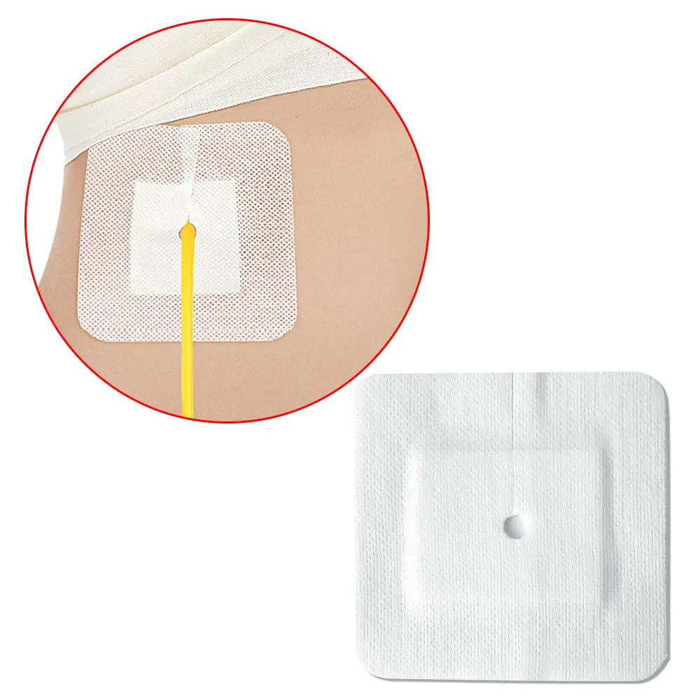5-100Pcs Drainage Tube Sterile Applicator Catheter Fixation Patch for Drainage/Biliary/Renal Biopsy Catheters Adhesive Patch