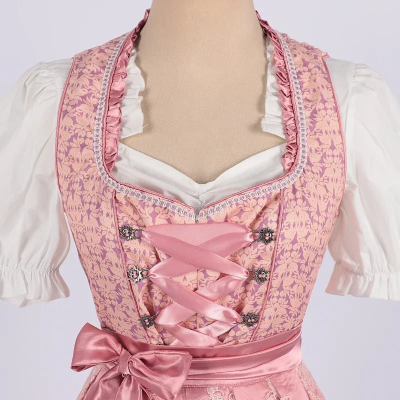 Halloween Carnival Cosplay Costume German Oktoberfest Maid Dress Woman Bavarian Traditional Embroidery Outfits Performance Girl